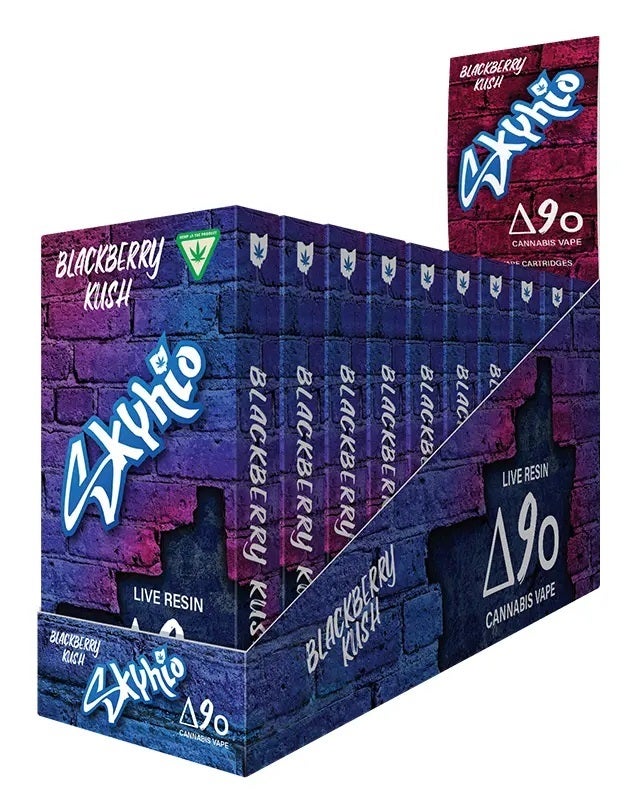 Skyhio D9o 1mL Vape Cart Blackberry Kush (Hybrid) BeMe Natural